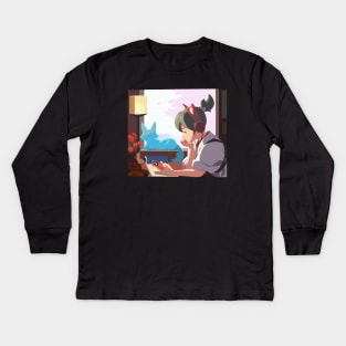 Lofi Kiriko Kids Long Sleeve T-Shirt